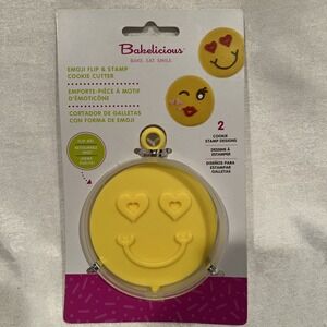 Bakelicious Emoji Flip and Stamp Cookie Cutter New